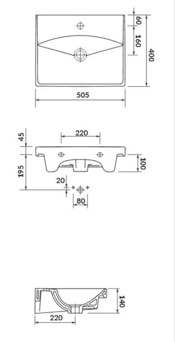 Szafka i Umywalka GALA Cersanit 50 cm kolor Orzech NOWA