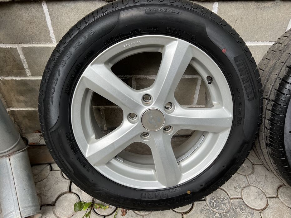 Диски Skoda  VW Seat 5*112 6.5JET50 Pirelli 205 55 R16