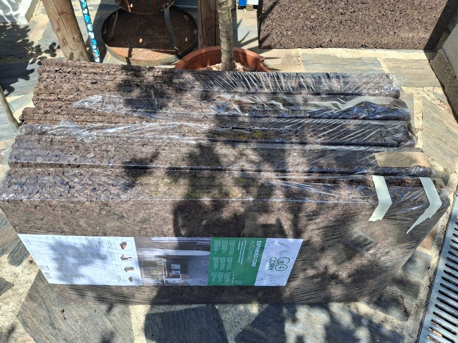 Isolamento de cortiça expandida de 20 mm, 2 m², 8 embalagens (embalagem de 4 unidades) Total de 16 m²