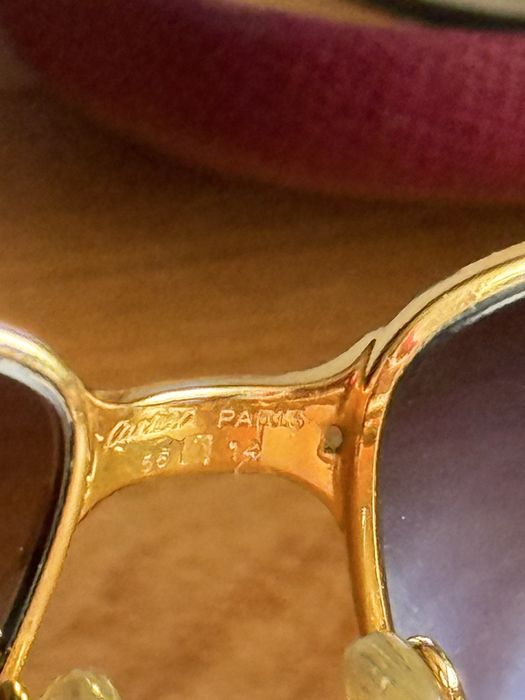 Oryginalne Okulary Cartier Panthère 56/14 – Pozłacane 18K