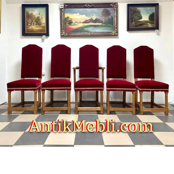 Крісла дерево стільці оксамит бархат 0262