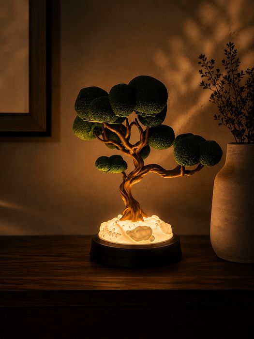 Luminária em forma de bonsai
