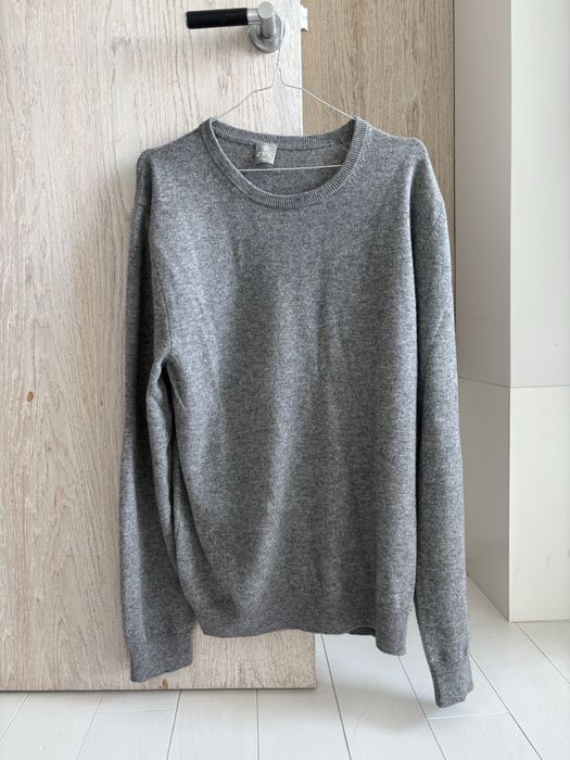 Szary Kaszmirowy Sweter FTC Cashmere rozmiar XL / 54