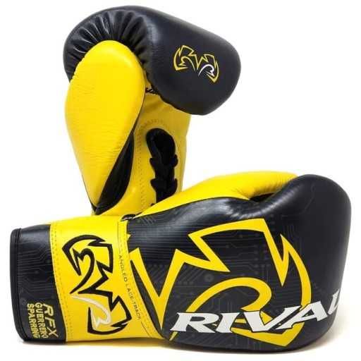 Rękawice RFX-Guerrero Sparring P4P Edition Black/Yellow Wiązane 16OZ