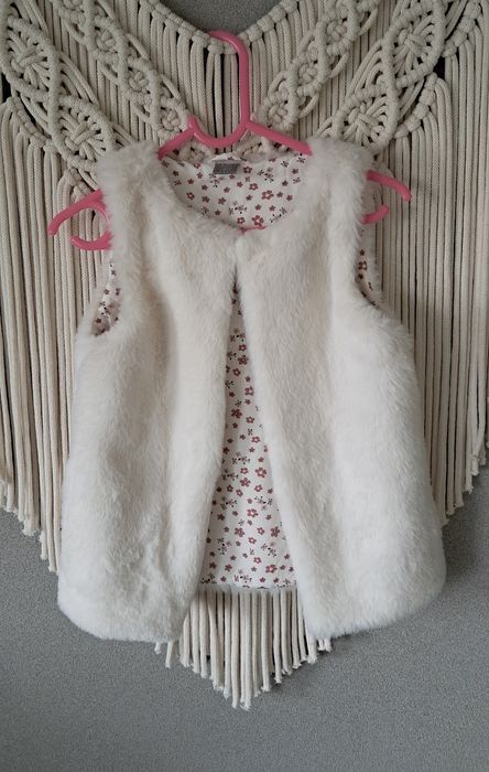 Pepco kremowa kamizelka futerko R 110