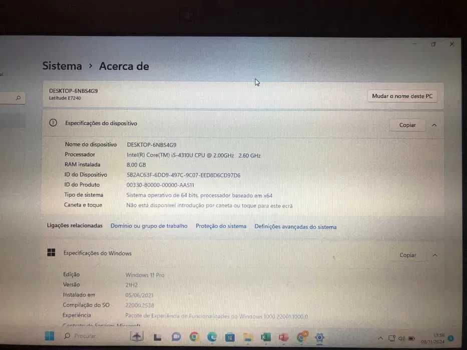 Portátil Dell Latitude E7240