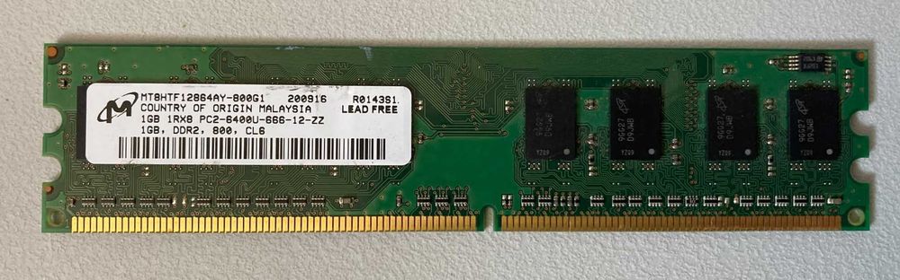 Memória RAM 1GB, DDR2