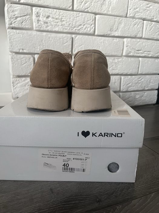 Skórzane  polbuty Karino rozm 40