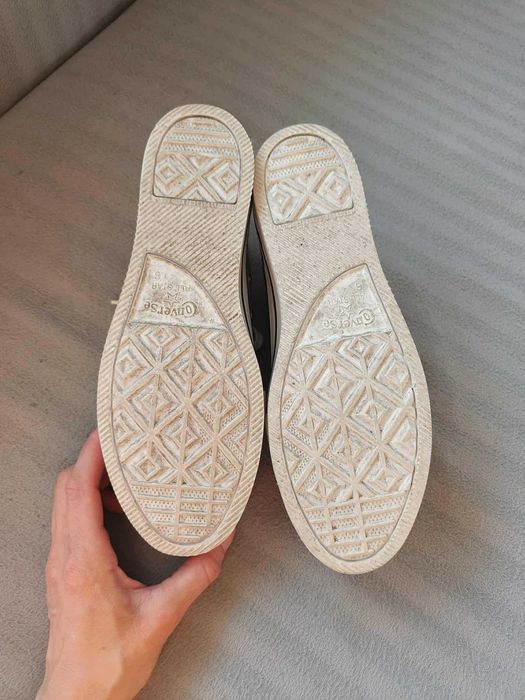 Srebrne buty, converse na platformie, brokatowe trampki, 39, 24,5cm