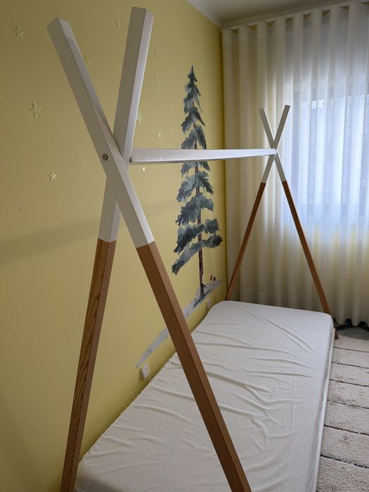 Cama tipi Mon Lit Cabane 90x190 cm com colchão