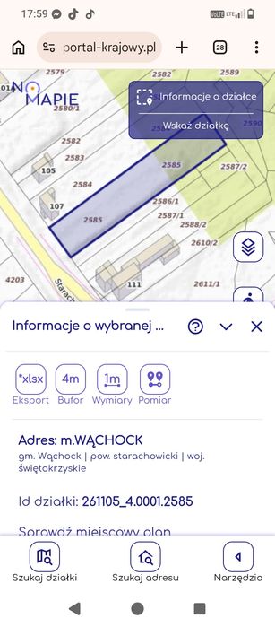 Działka budowlana Wąchock
