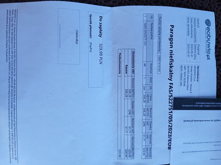 Buty nike court vision r.44