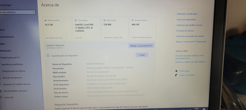Portátil HP em bom estado