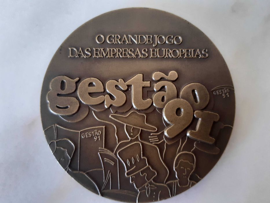 Medalha comemorativa bronze O Grande Jogo Empresas Europeias Gestão 91
