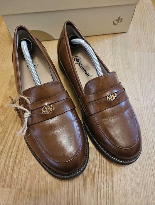 Buty damskie, mokasyny,  skóra naturalna, Cambell