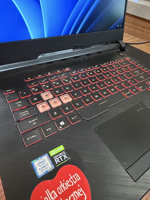Laptop ASUS G531GW dla graczy RTX 2070, 16 GB RAM Intel I7-9750H Dysk NVMe SSD z ekranem 100Hz!