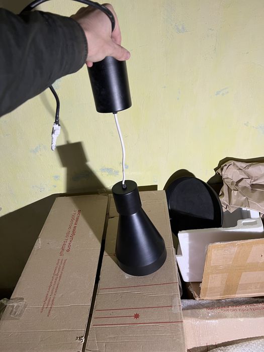 Светильники в стиле loft на потолок, черные двух размеров