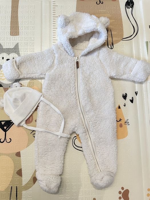 Комбінезон Тедді Н&М + шапочка 62 розмір