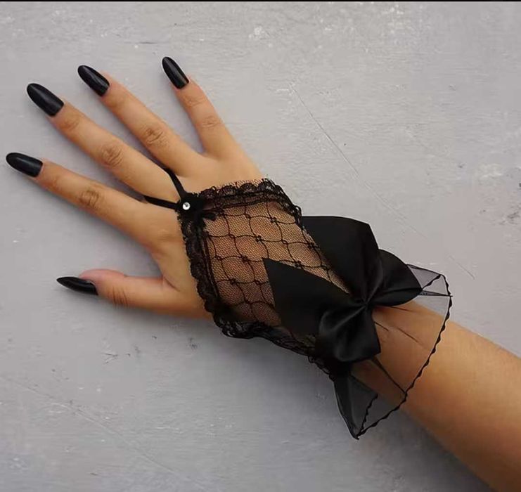 Rękawiczki bez palców, czarne