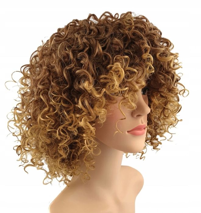 WYSOKIEJ JAKOŚCI PERUKA afro loki OKAZJA GRATIS włosy jak naturalne