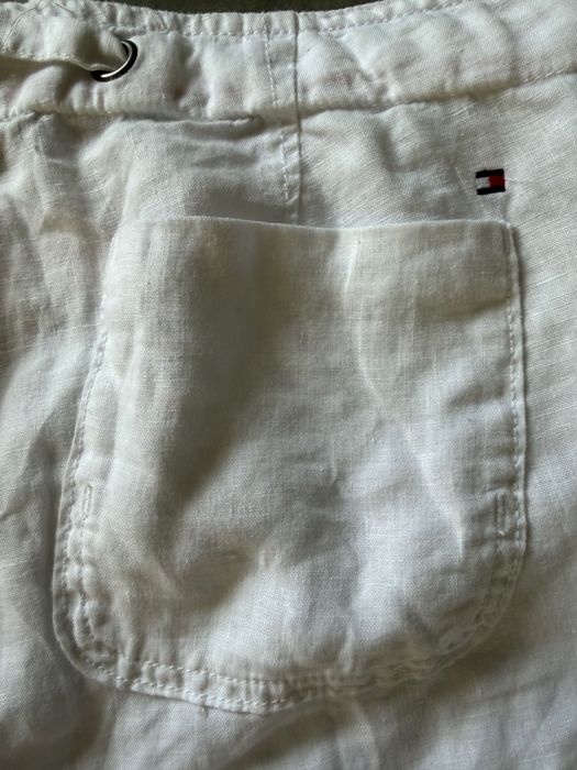 Lniane spodnie Tommy Hilfiger nowe,  białe 36