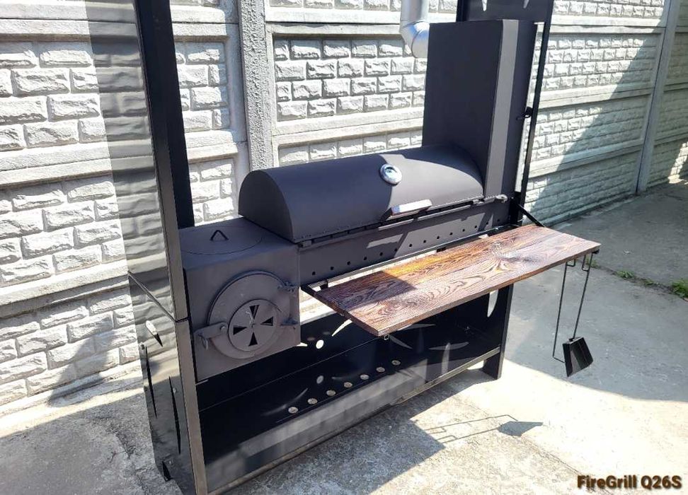 • НАДПОТУЖНИЙ! 4мм! Мангал 4в1 з Коптильнею та Пічкою під Казан,Кришою