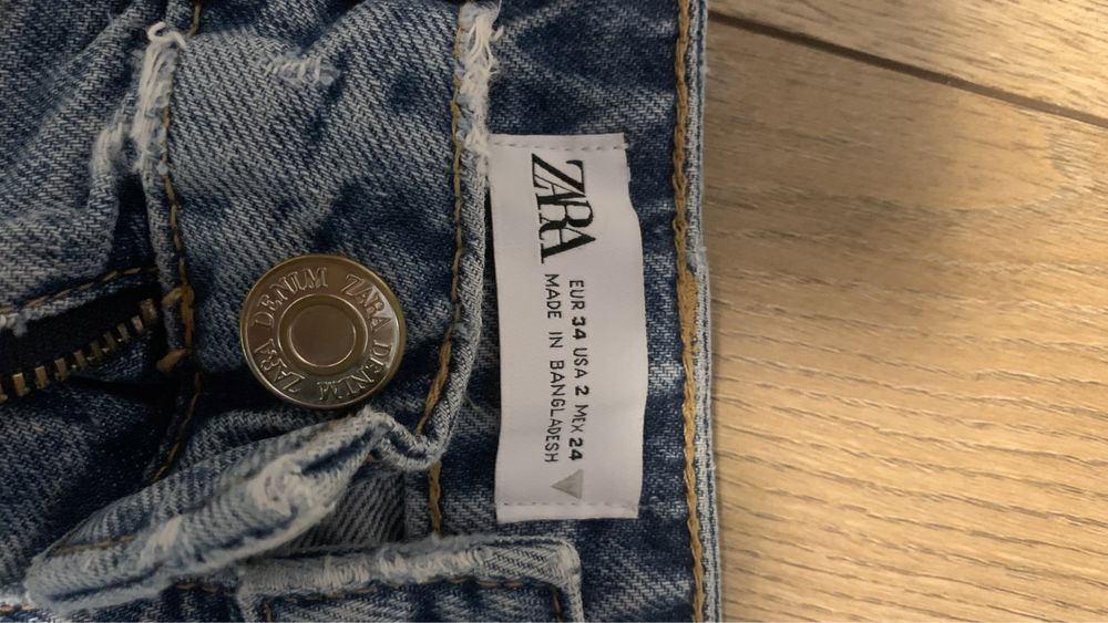 Jeansy z dziurami Zara 34/XS