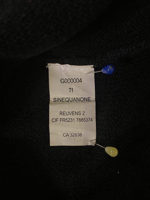 Czarny sweter z pagonami Sinequanone, rozmiar 38