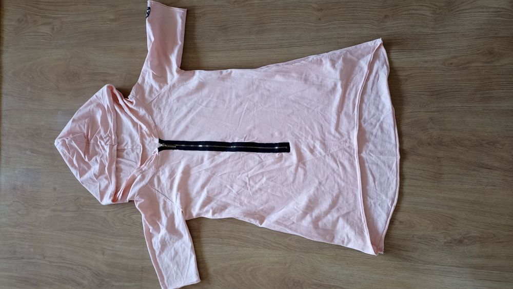 Tunika z kapturem krótki rękaw Fashion rozmiar M