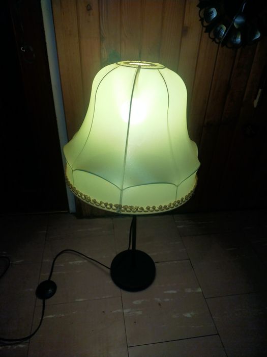 Lampa podłogowa retro abażur z PRL
