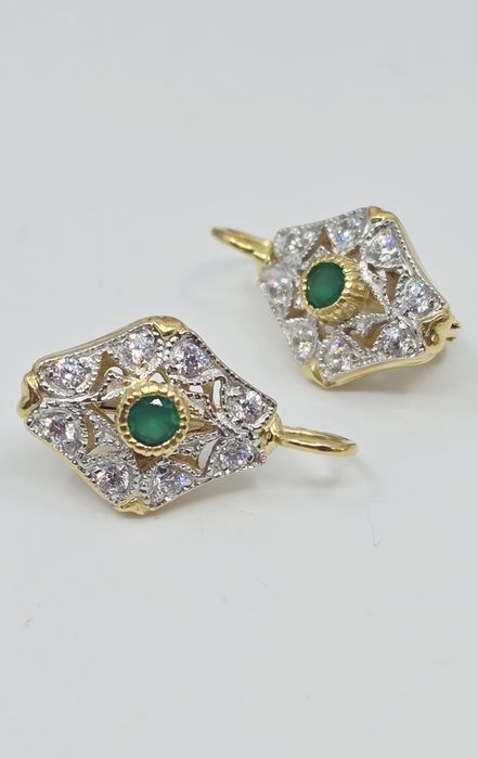 Złote kolczyki próba 750 18k Używane Stan Idealny