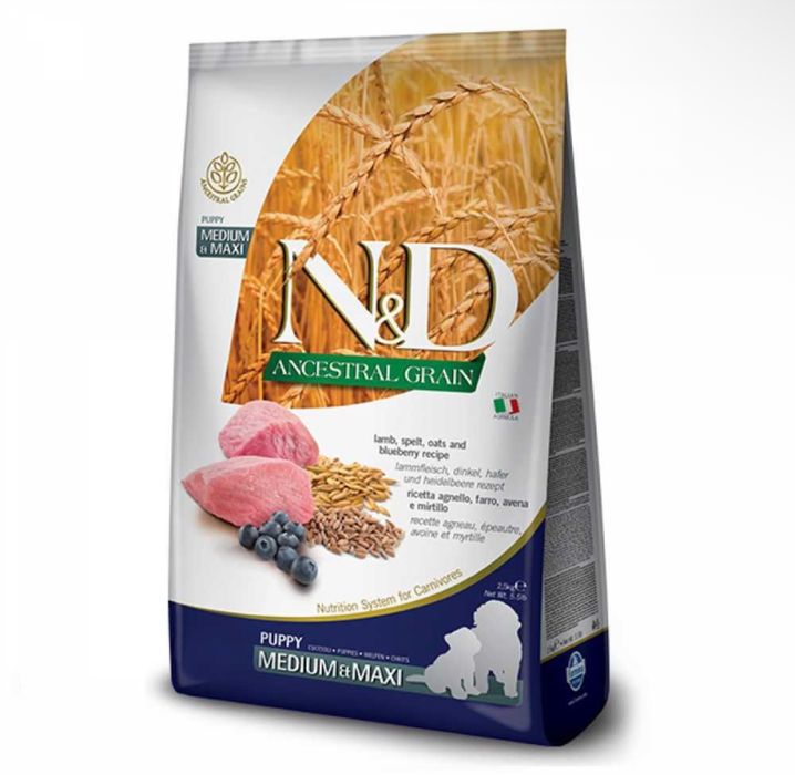 12 КГ корм для цуценят Farmina N&D Low Grain Puppy Medium and Maxi