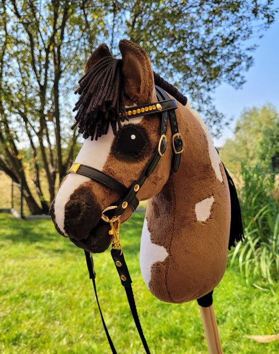 Konik Hobby Horse A4 ręcznie szyty z minky, zestaw z ogłowiem #84