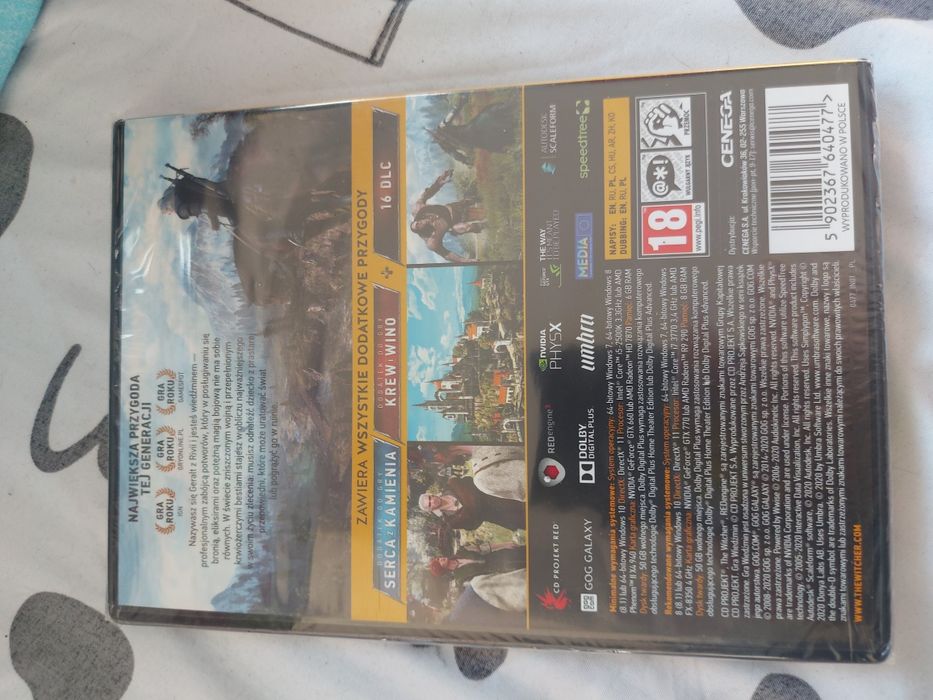 Gra na PC laptop nowa folia Wiedzmin Dziki Gon Edycja gry roku