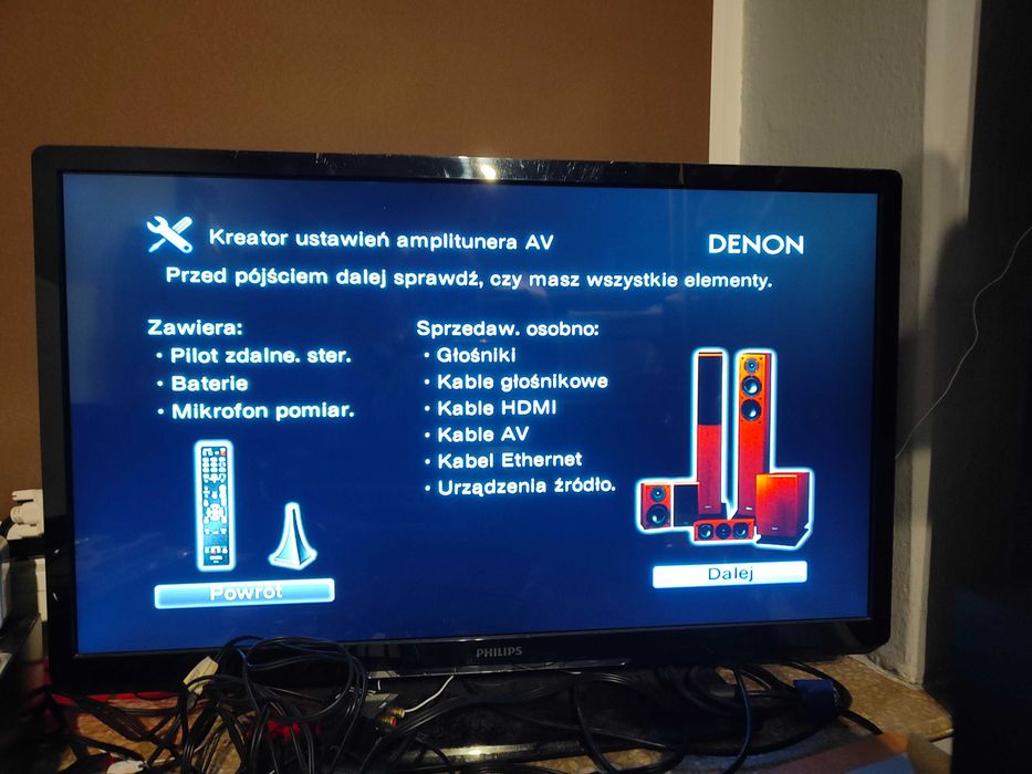 DENON AVR-X2000 amplituner z pilotem i mikrofonem