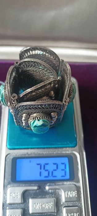 Stara, Vintage bransoletka, srebro,75 gramów.