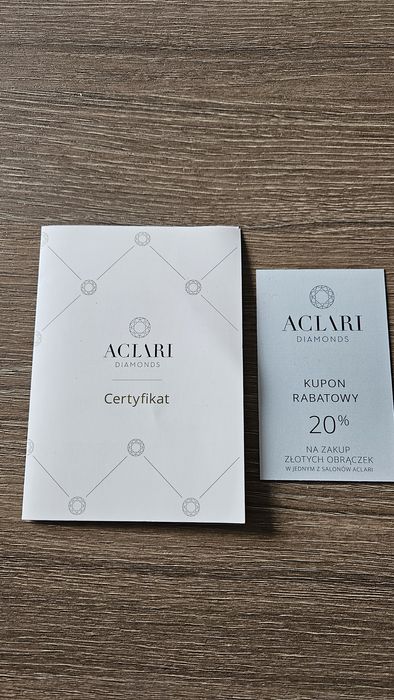 Okazja! Złoty pierścionek zaręczynowy (Aclari) 23 brylanty + gratis