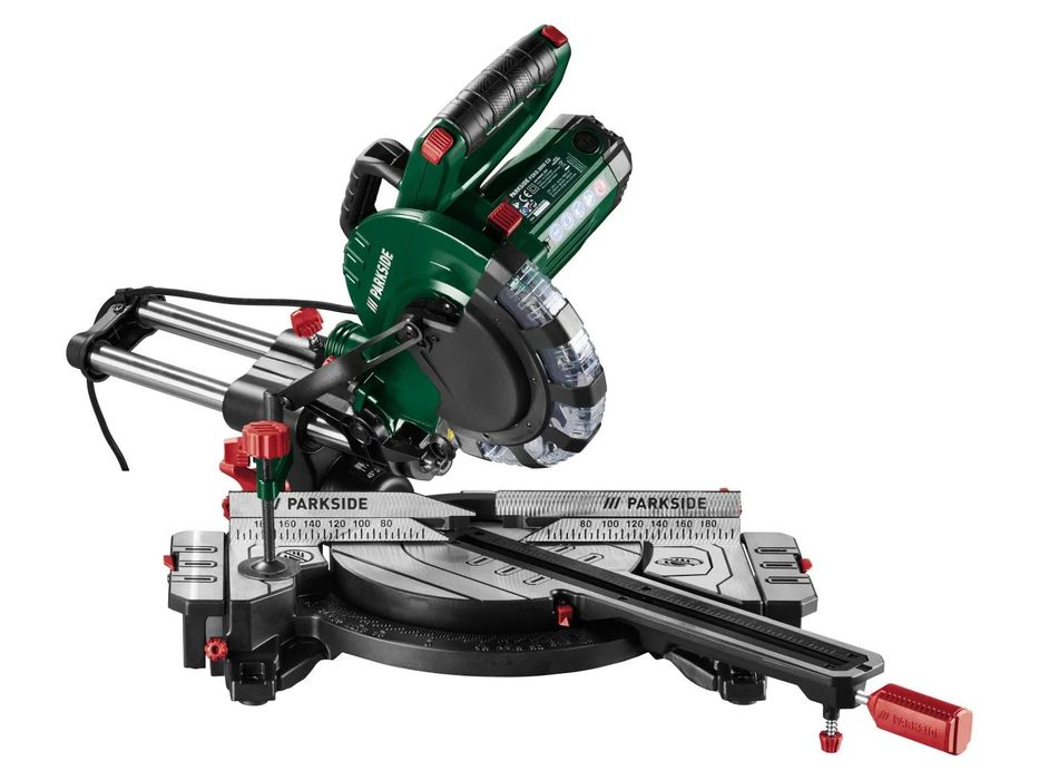 Piła  Ukośnica ukosowa do drewna PARKSIDE PZKS C3 2000W 210 MM Pilarka Laser nowa soft start