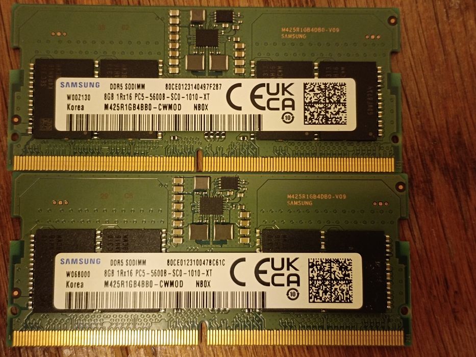 Pamięć RAM DDR5 2x8gb Samsung