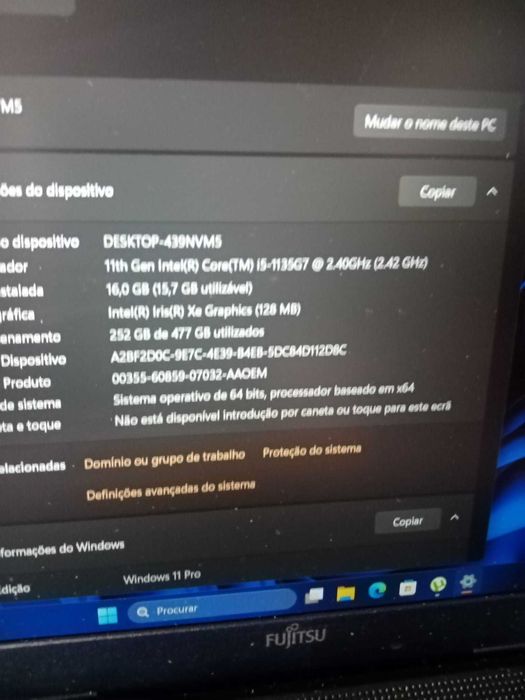 Portátil Fujitsu Gaming 11 Geração