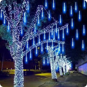 Sople spadające . Wystrój Świąteczny 30 cm Niebieskie. Nowe