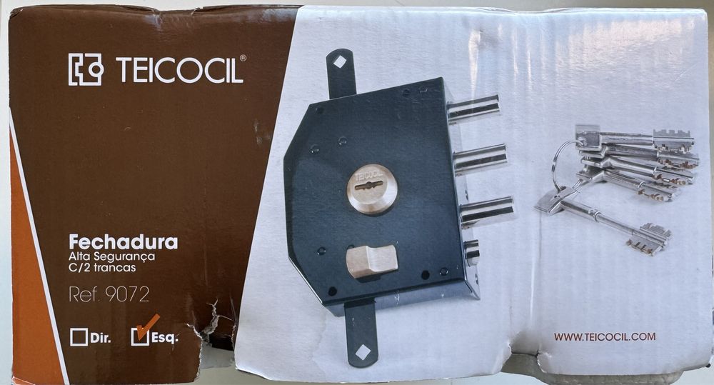 Fechadura de sobrepor  2 trancas Teicocil 9072