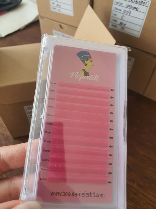 5 Caixas de pestanas rosa para extensão de pestanas