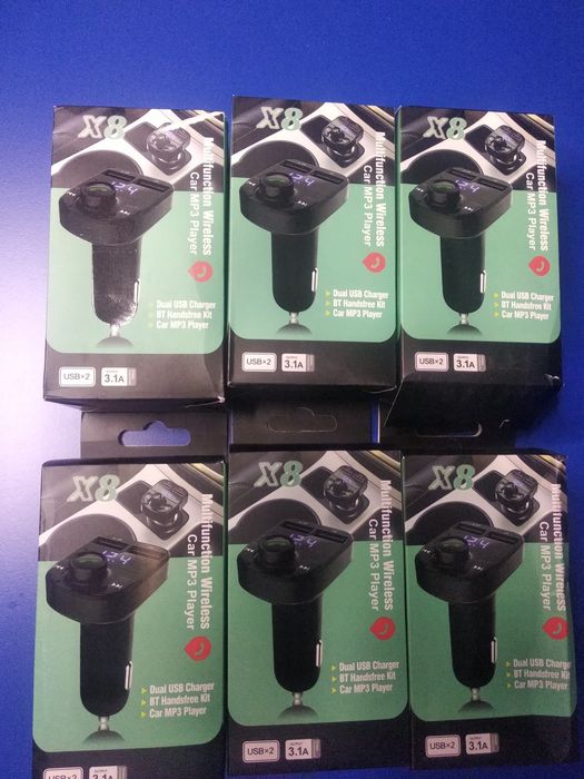 Bluetooth FM модулятор автомобильный X8 | со слотом для microSD карты