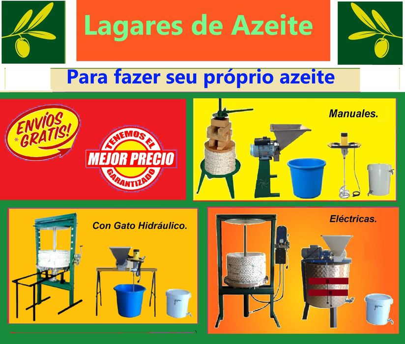Mini lagar de azeite. Moinho para fazer azeite caseiro.