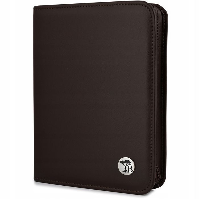 Beltimore luksusowy męski biwuar aktówka teczka A5 brązowa biznesowa