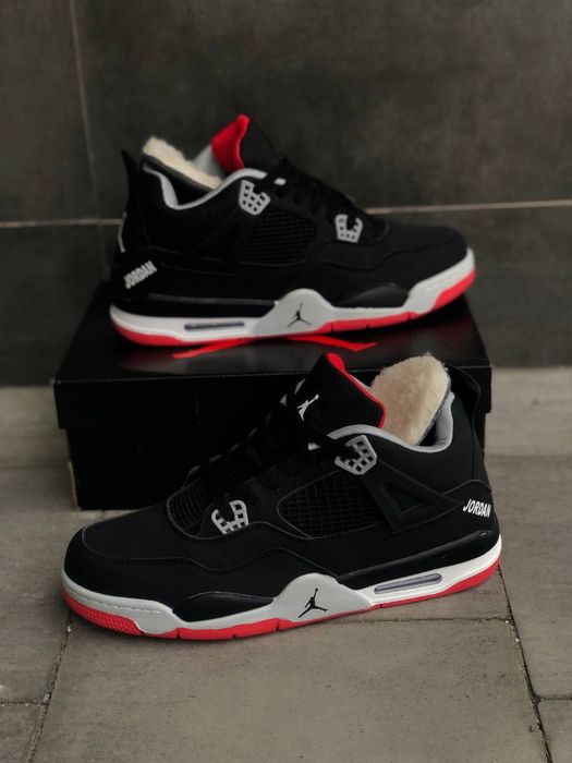 Кожаные зимние кроссовки Jordan Retro / красовки Жордан / Джордан