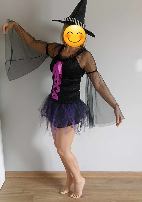 Mini sexy czarownica wiedzma 36/38 S/M sukienka strój przebranie