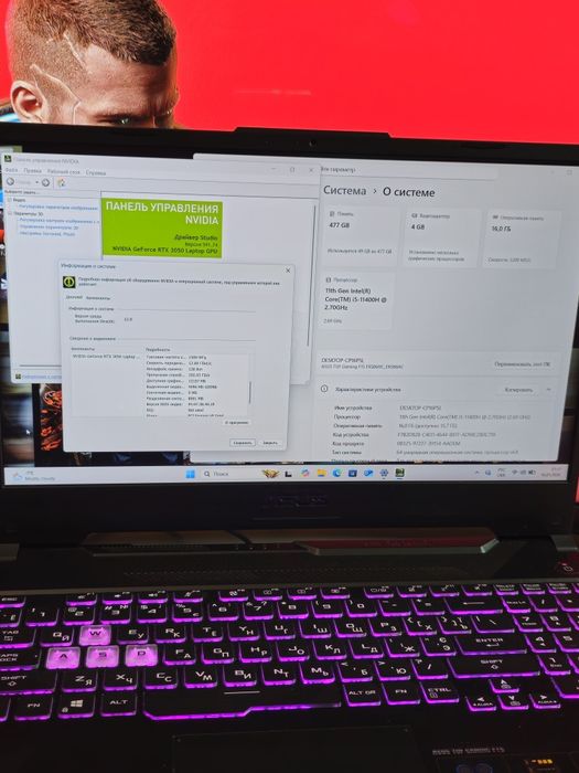 Ігровий ноутбук Asus TUF F15 / RTX 3050 / RAM 16GB / SSD 512