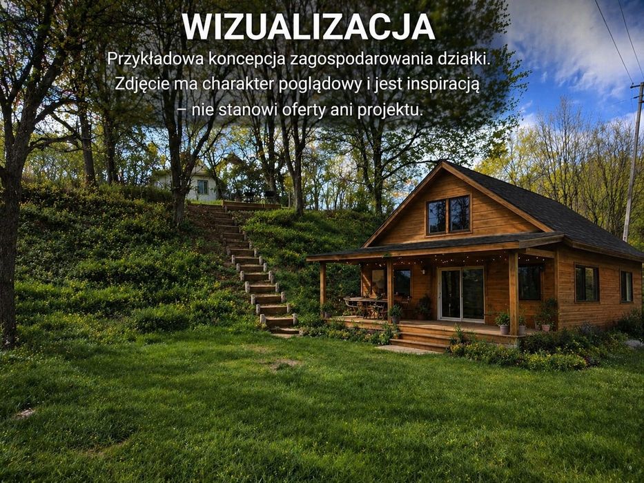 Widokowa działka budowlana na skarpie wśród starych drzew - Widok 5